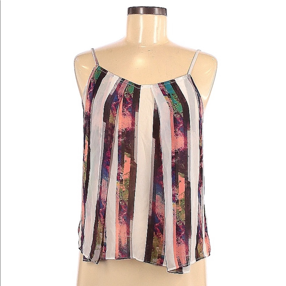 Silence and Noise striped tank top camisole sz M